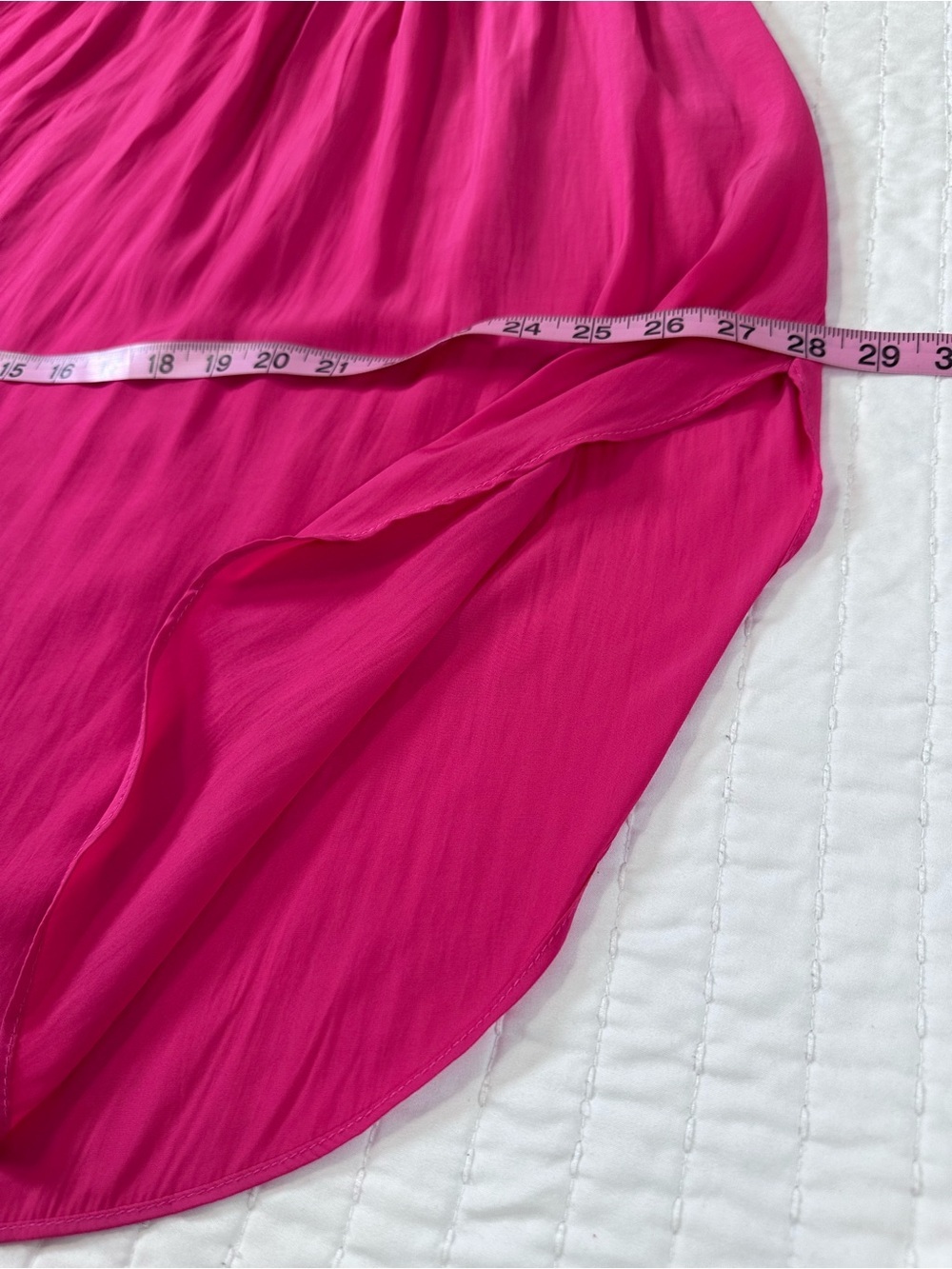 Tahari Hot Pink Summery Sleeveless V-Neck Midi Dress with Elastic Tassel Waist - Picture 8 of 13